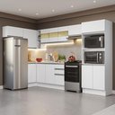 Ver imagem 1 de Armário de Cozinha Completa de Canto 100% MDF 447cm Branco Smart Madesa 01