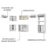 Armário de Cozinha Completa de Canto 100% MDF 447cm Branco Smart Madesa 01 - 5