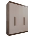 Ver imagem 4 de Guarda-roupa Solteiro 4 Portas 3 Gavetas Roma Espresso Móveis