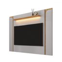 Ver imagem 2 de Painel para Tv até 75 Polegadas Maresias 1 Prateleira com Led Off White/cinamomo - Móveis Bechara