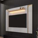 Ver imagem 1 de Painel para Tv até 75 Polegadas Maresias 1 Prateleira com Led Off White/cinamomo - Móveis Bechara