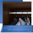 Ver imagem 7 de Guarda-roupa Solteiro 4 Portas 3 Gavetas com Espelho Roma Espresso Móveis