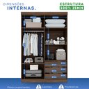 Ver imagem 6 de Guarda-roupa Solteiro 4 Portas 3 Gavetas com Espelho Roma Espresso Móveis
