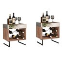 Ver imagem 1 de Conjunto 2 Adegas Espelhadas 6 Garrafas com Pés Metálicos Estilo Industrial Loft D09 Demolição/
