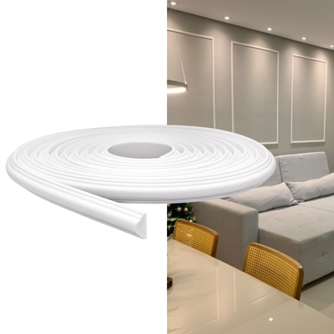 Rodameio Boiserie EVA Autocolante 2,3cm Rm61 4 Metros MeuRodapé