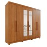 Guarda-Roupa Casal Casal 6 Portas 3 Gavetas com Espelho com Pés Roma Espresso Móveis - 4