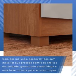 Guarda-Roupa Casal Casal 6 Portas 3 Gavetas com Espelho com Pés Roma Espresso Móveis - 10