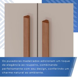 Guarda-Roupa Casal Casal 6 Portas 3 Gavetas com Espelho com Pés Roma Espresso Móveis - 8