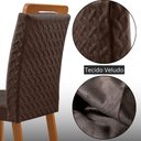 Ver imagem 5 de Mesa de Jantar Carolina 180 cm Tampo MDF Laminado Canto Copo com 6 Cadeiras Aline
