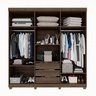 Guarda-Roupa Casal Casal 6 Portas 3 Gavetas com Espelho com Pés Roma Espresso Móveis - 3