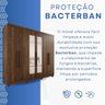 Guarda-Roupa Casal Casal 6 Portas 3 Gavetas com Espelho com Pés Roma Espresso Móveis - 12