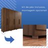 Guarda-Roupa Casal Casal 6 Portas 3 Gavetas Roma Espresso Móveis - 10