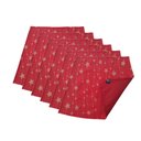 Ver imagem 1 de Jogo Americano Luxo Estrela Cadente Vermelho Dupla face 6 UN