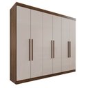 Ver imagem 4 de Guarda-Roupa Casal Casal 6 Portas 3 Gavetas Roma Espresso Móveis