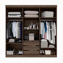 Ver imagem 3 de Guarda-Roupa Casal Casal 6 Portas 3 Gavetas Roma Espresso Móveis