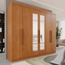 Ver imagem 2 de Guarda-Roupa Casal Casal 6 Portas 3 Gavetas com Espelho Roma Espresso Móveis