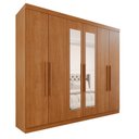 Ver imagem 4 de Guarda-Roupa Casal Casal 6 Portas 3 Gavetas com Espelho Roma Espresso Móveis Marrom/Cinamomo