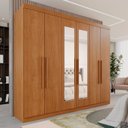 Ver imagem 1 de Guarda-Roupa Casal Casal 6 Portas 3 Gavetas com Espelho Roma Espresso Móveis Marrom/Cinamomo