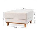 Ver imagem 3 de Puff 80cm Linho Ananda CabeCasa MadeiraOriginals Bege/Creme