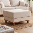 Ver imagem 1 de Puff 80cm Linho Ananda CabeCasa MadeiraOriginals Bege/Creme