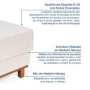 Ver imagem 5 de Puff 80cm Linho Ananda CabeCasa MadeiraOriginals Bege/Creme