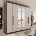 Ver imagem 2 de Guarda-Roupa Casal Casal 6 Portas 3 Gavetas com Espelho Roma Espresso Móveis