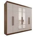 Ver imagem 4 de Guarda-Roupa Casal Casal 6 Portas 3 Gavetas com Espelho Roma Espresso Móveis