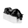 Escultura Decorativa Estátua Pantera Bebendo Água Piscina 102cm:preto Brilho - 1