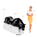 Ver imagem 6 de Escultura Decorativa Estátua Pantera Bebendo Água Piscina 102cm:preto Brilho