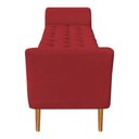 Ver imagem 3 de Calçadeira Recamier Casal 1,50m Londres Veludo Vermelho - Pallazio