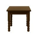 Ver imagem 1 de Mesa Lateral Apoio Quadrada 50cm Madeira Maciça/mdp Multimóveis Cr45331 Imbuia