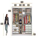 Ver imagem 3 de Guarda Roupa Sollo 3 Portas 8 Gavetas 1 Espelho Cor:branco