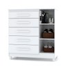Cômoda Sapateira Line 1 Porta 5 Gavetas Branco Camarim Vr - 5