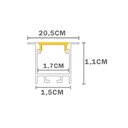 Ver imagem 3 de Perfil de Embutir Taschibra para Fita de Led Apex 35 com 3 Metros Preto