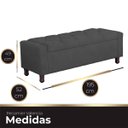 Ver imagem 7 de Calçadeira Baú Casal King Size Estofada Valencia Veludo Cinza Escuro