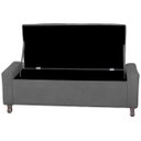 Ver imagem 6 de Calçadeira Baú Casal King Size Estofada Valencia Veludo Cinza Escuro