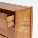 Ver mais imagens de Conjunto Poltrona e Cômoda 6 Gavetas Madeira Maciça Baru CabeCasa MadeiraOriginals Marrom/Cacau