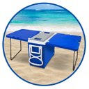 Ver imagem 4 de Caixa Termica 32 Litros Multifuncional 3 em 1 com Rodinhas