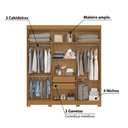 Ver imagem 3 de Guarda Roupa de Casal Amarok com 6 Portas e Espelho - Carvalho/Off White