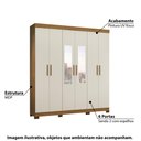 Ver imagem 2 de Guarda Roupa de Casal Amarok com 6 Portas e Espelho - Carvalho/Off White