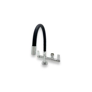 Torneira Flexivel de Mesa Samer Metais com Saida para Maquina de Lavar Tubo 5/8 Black
