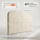 Ver imagem 4 de Cabeceira Cama Box Queen Colli 160cm Estofada Orgânica Moderna Suede Bege Claro - Desk Design