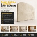 Ver imagem 7 de Cabeceira Cama Box Queen Colli 160cm Estofada Orgânica Moderna Suede Bege Claro - Desk Design