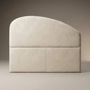 Ver imagem 2 de Cabeceira Cama Box Queen Colli 160cm Estofada Orgânica Moderna Suede Bege Claro - Desk Design