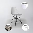 Ver imagem 4 de Mesa Sala De Jantar Industrial Branca 135X75 Com 6 Cadeiras Brancas De Ferro Preto Cor: Branco