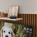 Ver imagem 4 de Painel para Tv Smart 32 Polegadas com Nicho Prateleira Sala Quarto Star - Ripado / Off White