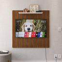 Ver imagem 2 de Painel para Tv Smart 32 Polegadas com Nicho Prateleira Sala Quarto Star - Ripado / Off White