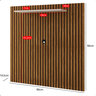 Painel para Tv Smart 32 Polegadas com Nicho Prateleira Sala Quarto Star - Ripado / Off White - 5