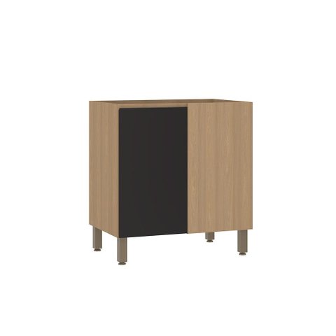 Balcão de Cozinha Canto Reto 80cm 1 Porta sem Tampo Slim Luciane Móveis