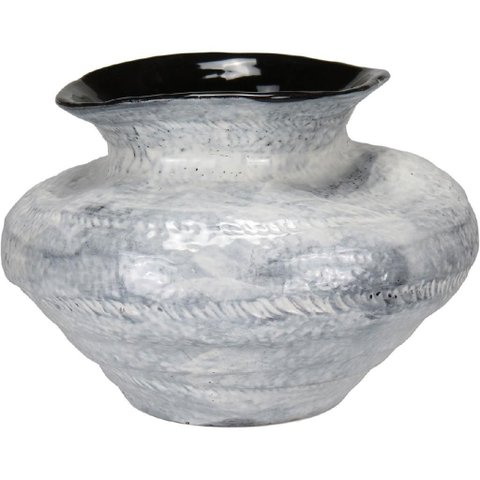 Vaso Decorativo Enfeite Casa Home&Co Cerâmica 15x20x20cm Branco